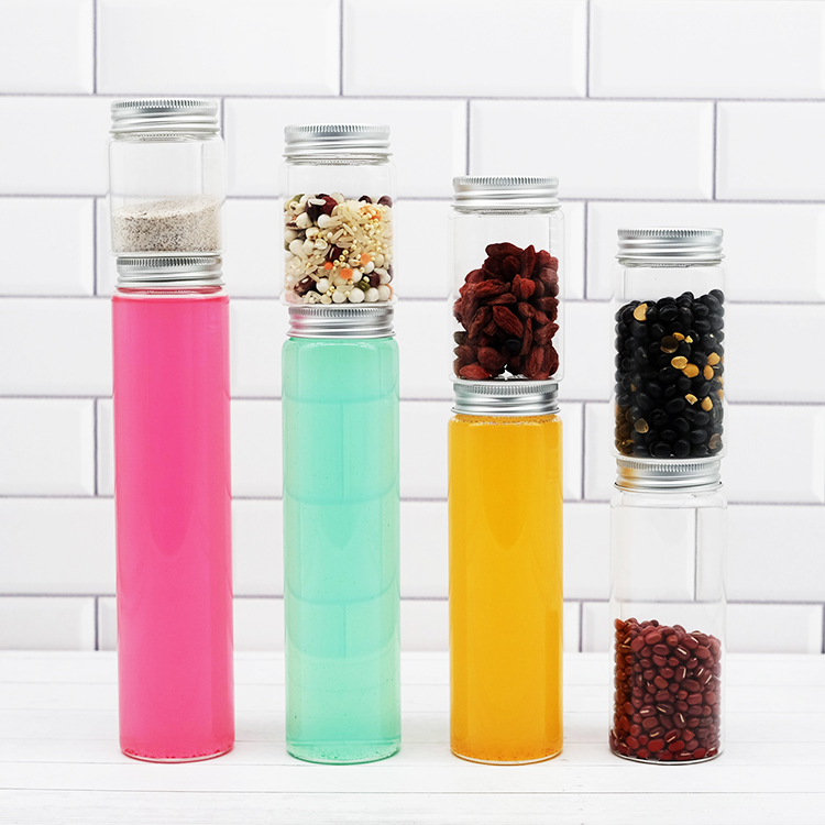 Clear Test Tube Clear Glass Bottle With Aluminum Lid, Small Wishing Bottle