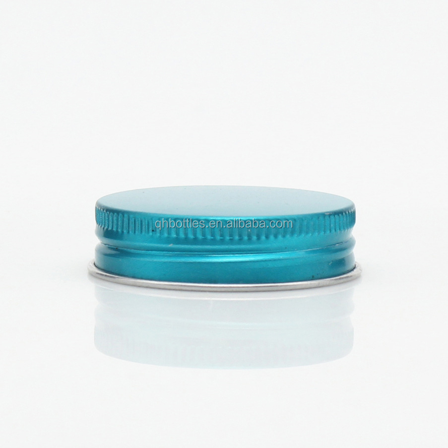 No Spill Rolled Edge Aluminum cap Metal Screw Lids For Bottles Universal Lids Gold Black Aluminum Lid